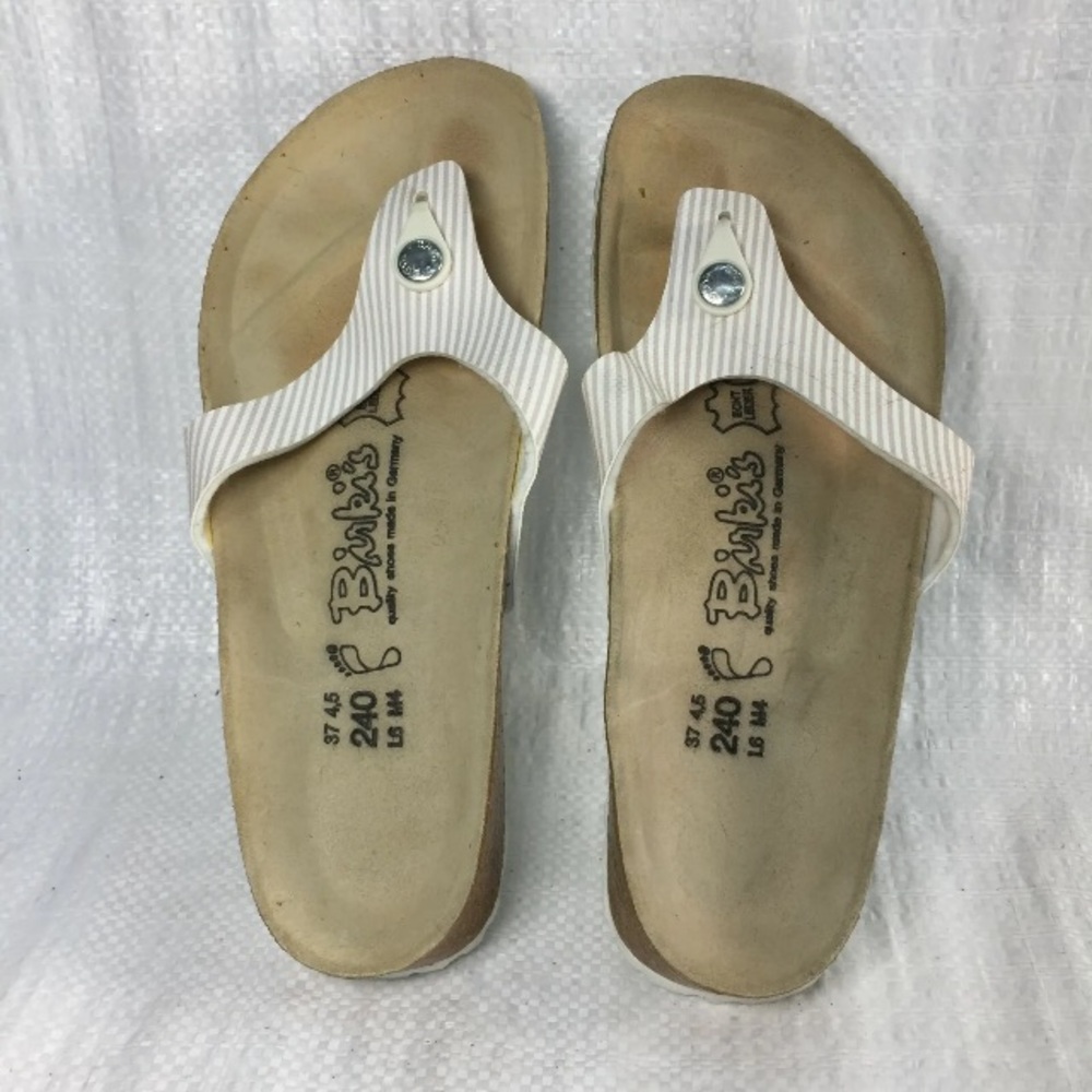 Birkenstock Birki’s Martina White flip flop thongs sandals Sz 6